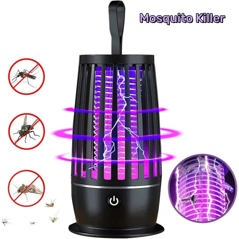 UV Mosquito Killer Lamp — Silent Electric Insect Trap, USB Rechargeable