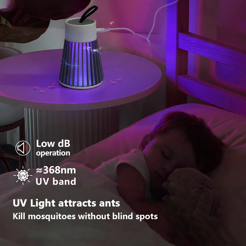UV Mosquito Killer Lamp — Silent Bug Trap, USB Powered & Chemical-Free