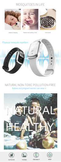 Ultrasonic Mosquito Repellent Watch — Chemical-Free Bug Repeller Watch