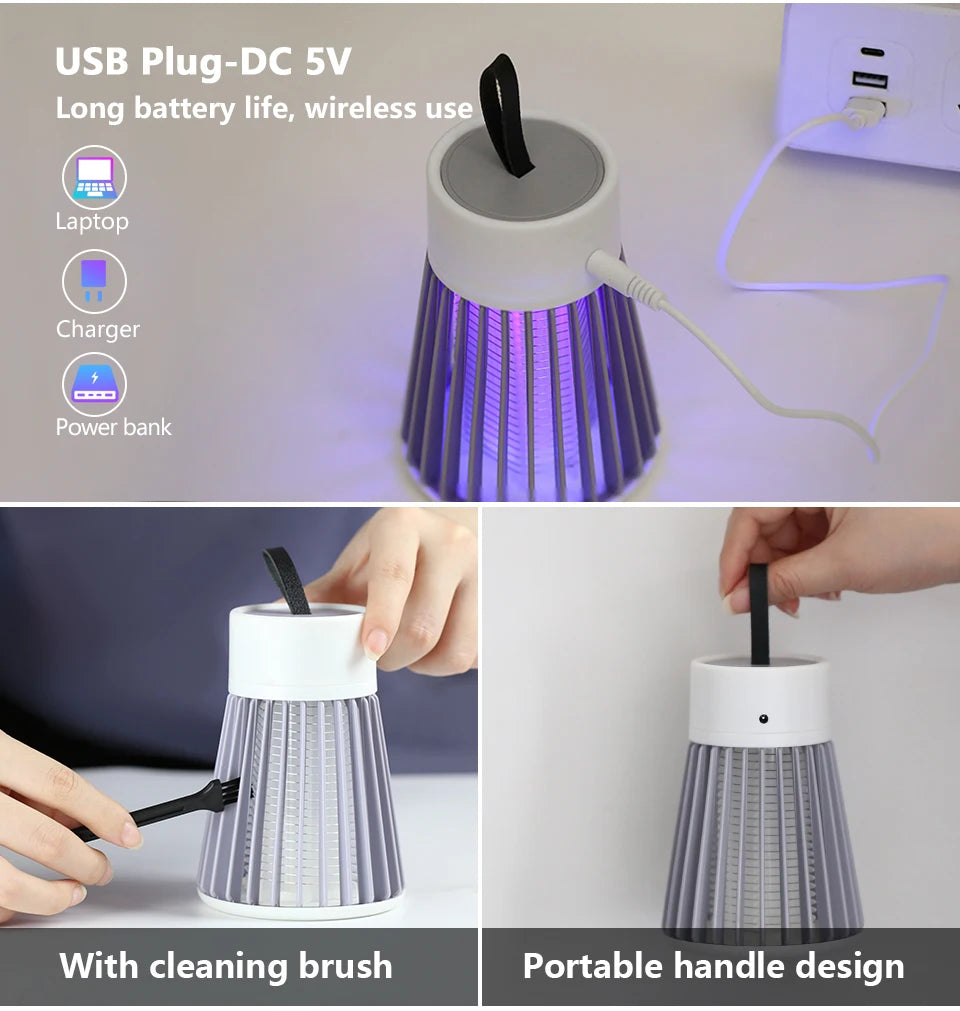 UV Mosquito Killer Lamp — Silent Bug Trap, USB Powered & Chemical-Free