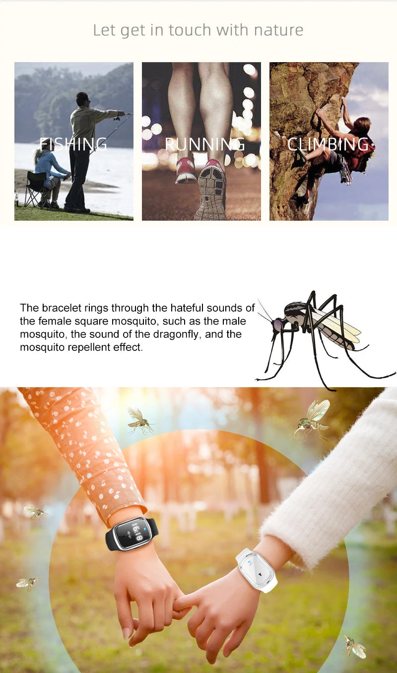 Ultrasonic Mosquito Repellent Watch — Chemical-Free Bug Repeller Watch