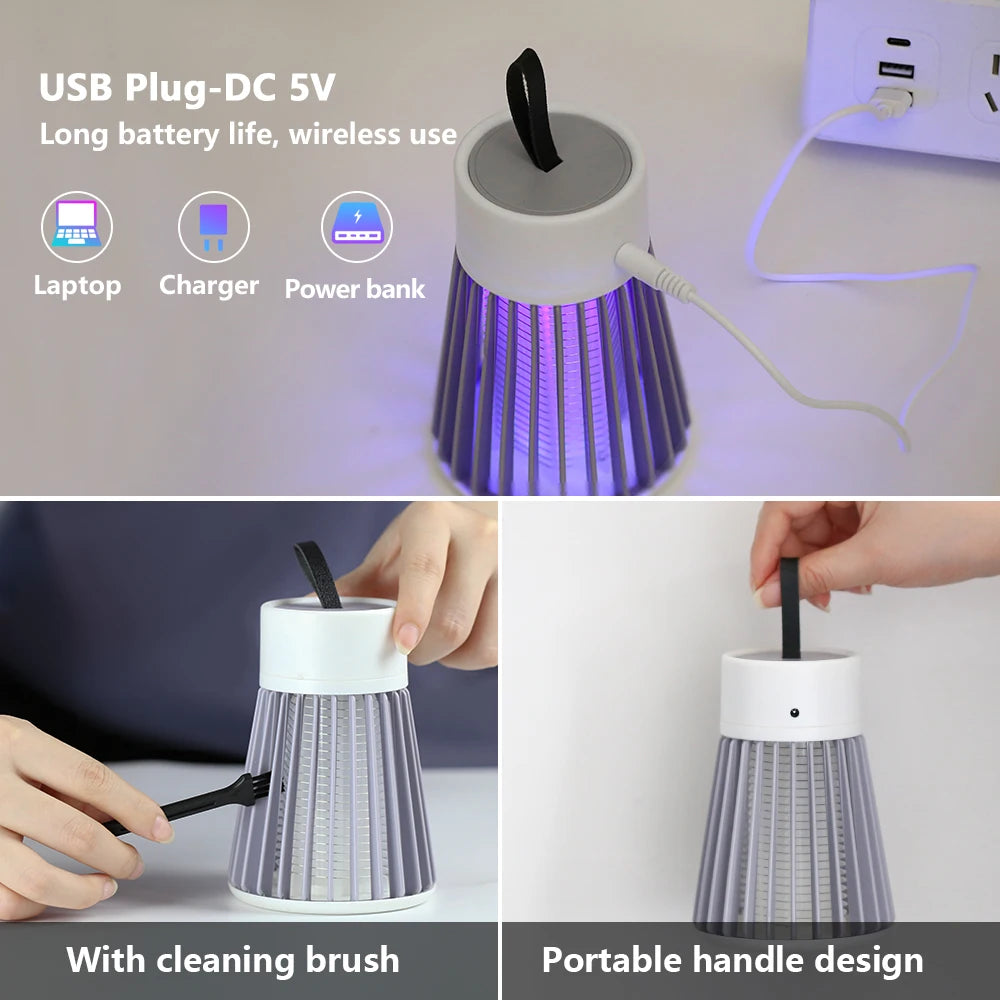 UV Mosquito Killer Lamp — Silent Bug Trap, USB Powered & Chemical-Free