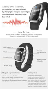 Ultrasonic Mosquito Repellent Watch — Chemical-Free Bug Repeller Watch