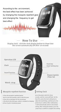 Ultrasonic Mosquito Repellent Watch — Chemical-Free Bug Repeller Watch