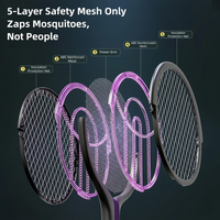 Electric Mosquito Swatter - Rechargeable Bug Zapper