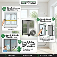 Self-Adhesive Mosquito Window Net — Cut to Size Insect Screen Mesh